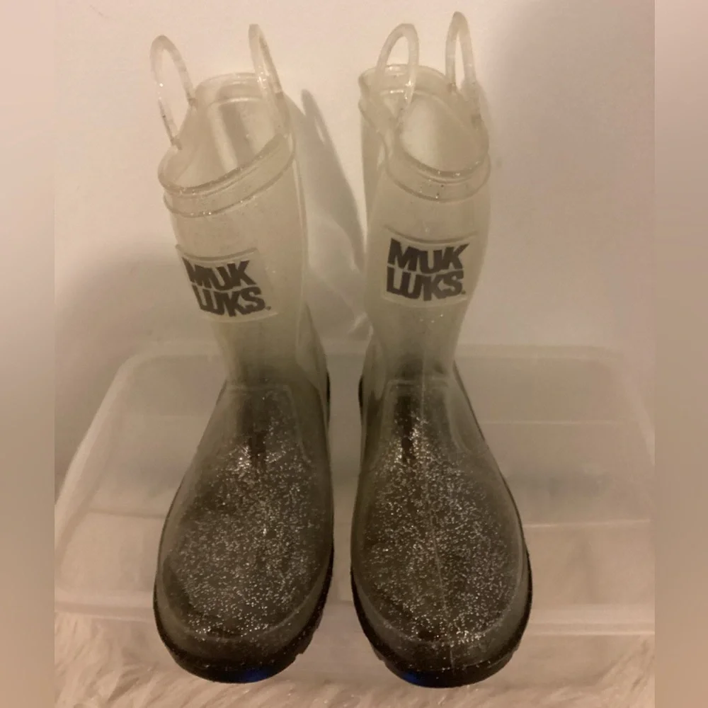 Mike Luks Clear sparkle rain boots size 13/1